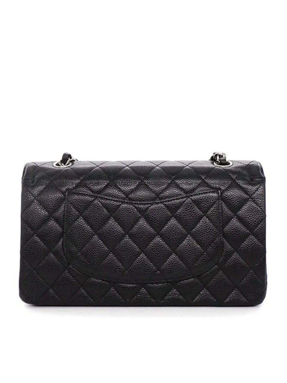 Chanel Shoulder Bag Quilted 25 11.12 Classic Black Caviar Leather